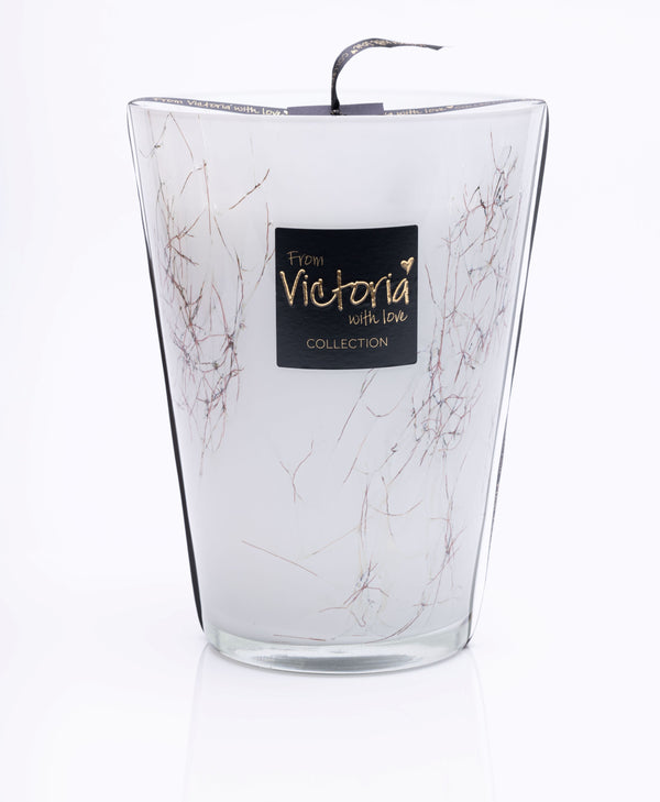 Victoria with Love Kaars - Marble White - Trio van kaarsen